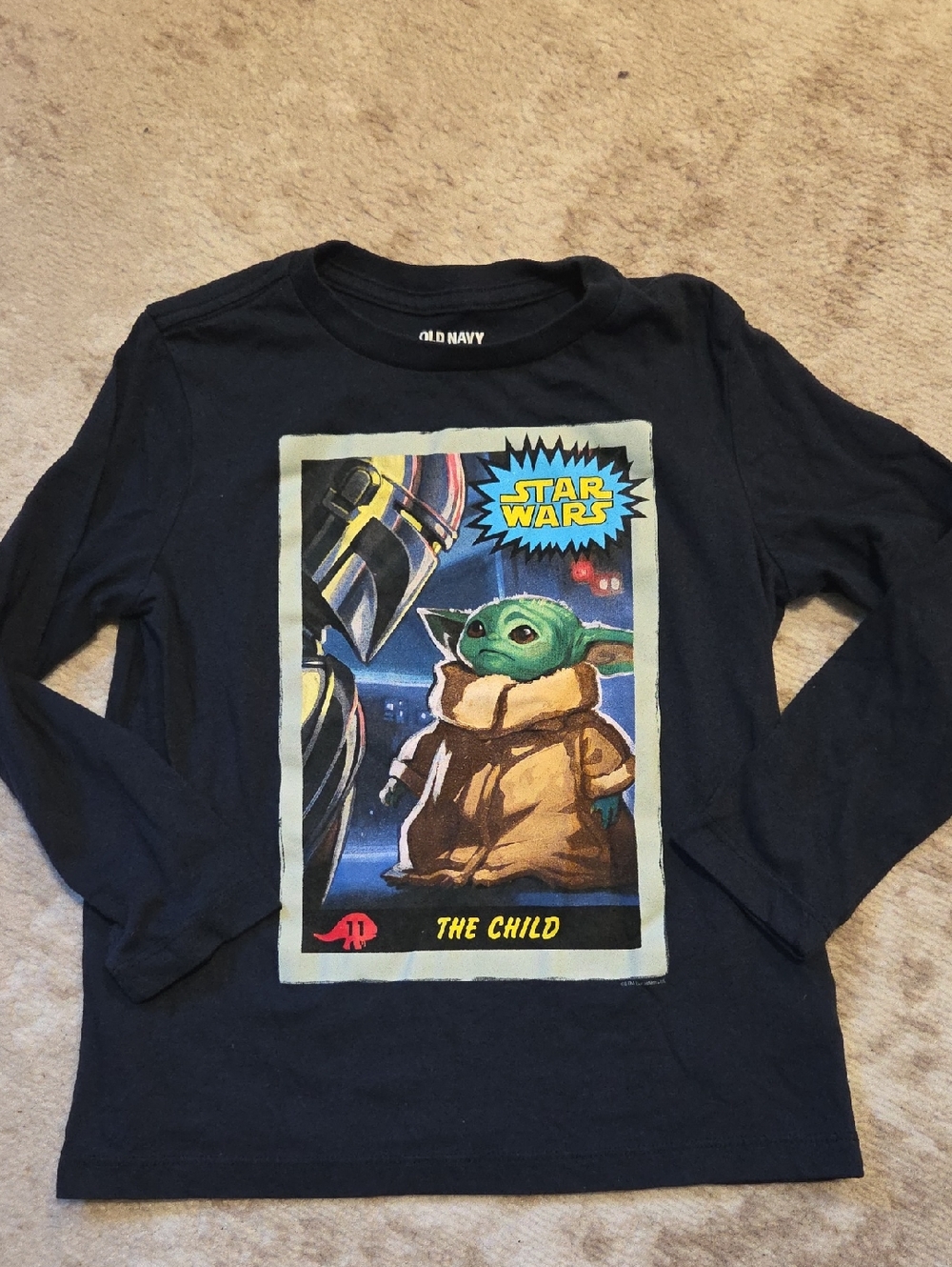Old Navy  Long Sleeve Star Wars Mandalorian & Grogu Graphic Tee